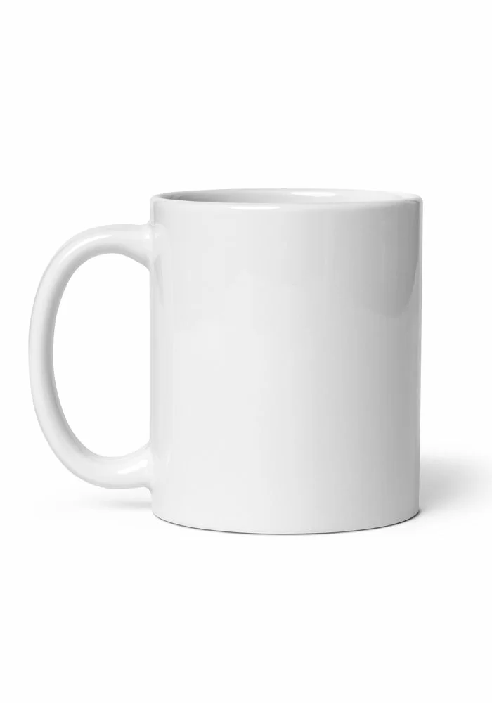 Shiny white mug