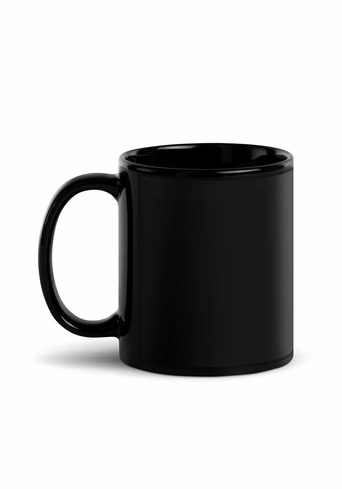 Shiny black mug